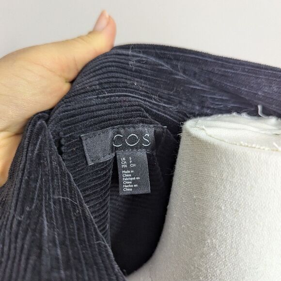 COS Black Corduroy Overshirt Jacket with Pockets – Size Small - Picture 7 of 7